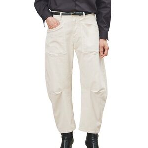 NILI LOTAN SHON corduroy barrel pants in bone